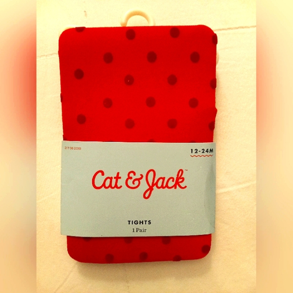 Cat and Jack Red Tights (12-24months)